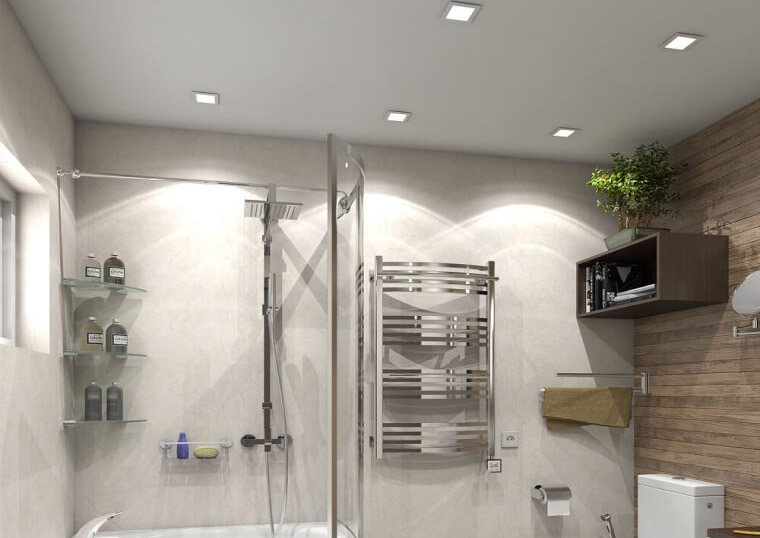 Классический белый матовый натяжной потолок