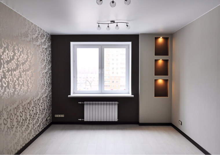 Классический белый сатиновый потолок